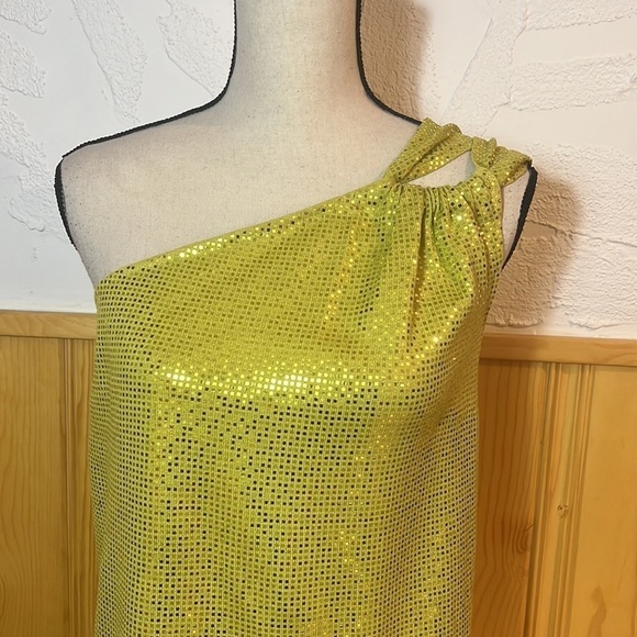 St. John Evening One Shoulder Sequin Midi Dress Sz-4 - Picture 2 of 6